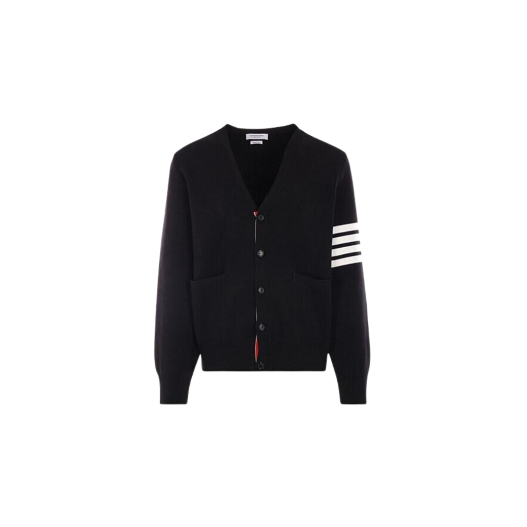 ★톰브라운★ (사이즈 2,3,4 크림제품발송) 밀라노 스티치 4 BAR 남성 가디건 블랙 