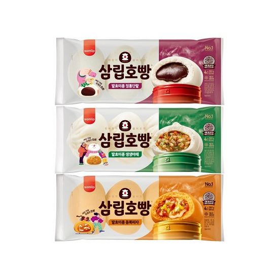 ★삼립★ 삼립호빵 정통단팥1봉+야채1봉+피자1봉 ( 360g, 3개 )