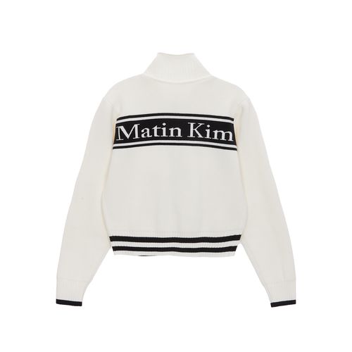 ★마뗑킴★ SPELL POINT STRIPE KNIT CARDIGAN IN IVORY ( 아이보리 )