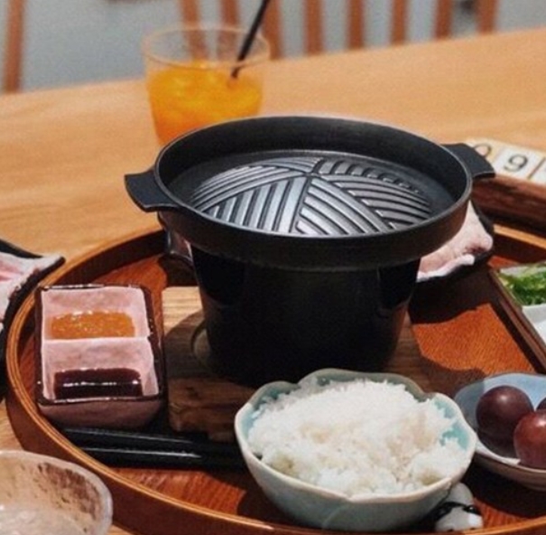 ★ 미니화로★  1인 미니화로 풀세트 + 고체연료 30g x 10p + 젓가락 세트, 165mm x 120mm, 1개