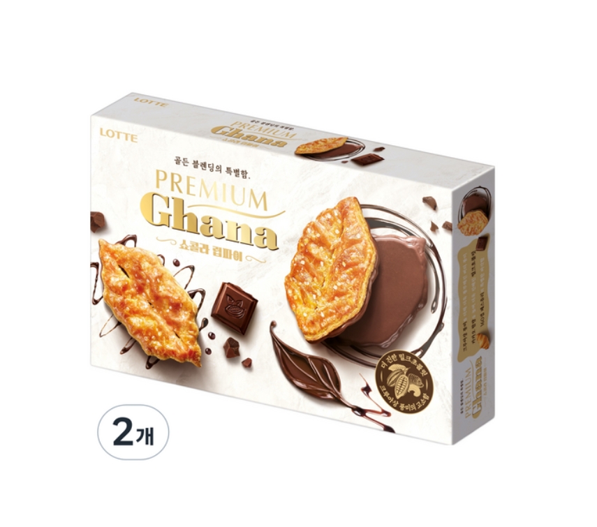 ★가나★ 프리미엄 쇼콜라 립파이 132g 2개