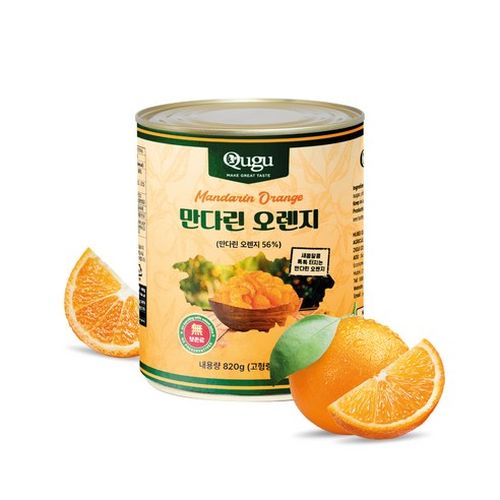 ★큐구★ 만다린 오렌지 통조림, 820g, 4개