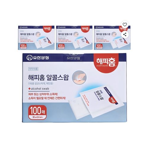 ★해피홈★ 알콜 스왑, 100개입, 4개