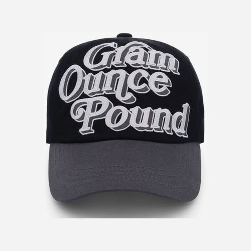 ★그램★ 아운스 파운드 70S LOGO 6-PANEL CAP Two Tone Black