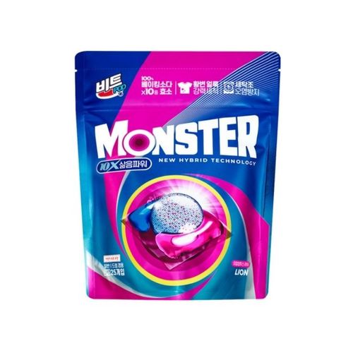 ★비트★ 몬스터 팟 10X 삶음파워 캡슐세제 유칼립투스 러쉬, 1개, 25개입