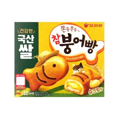★오리온★ 국산쌀 참붕어빵 (슈크림맛), 1개, 360g