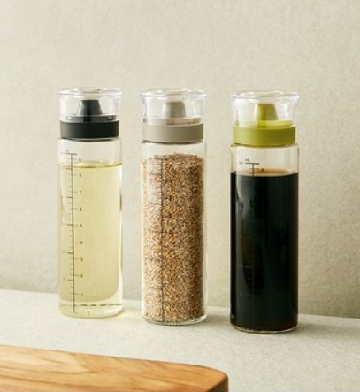 ★코멧★ 글라스 실리콘 오일병 300ml 3개