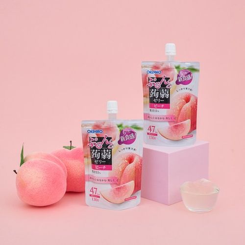 ★오리히로★ 푸룬또 곤약젤리 복숭아맛, 130g, 8개
