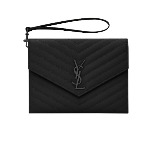 ★SAINTLAURENT★ CASSANDRE 생 로랑 마틀라세 플랩 파우치 BLACK